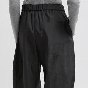 Tibi Black Satin Trousers